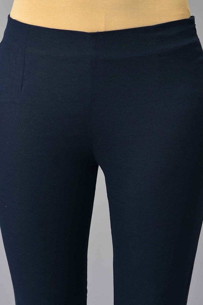 Buy online Navy Blue Solid Flat Front Trousers Formal Trouser from Bottom  Wear for Men by Tahvo for ₹1099 at 60% off | 2024 Limeroad.com